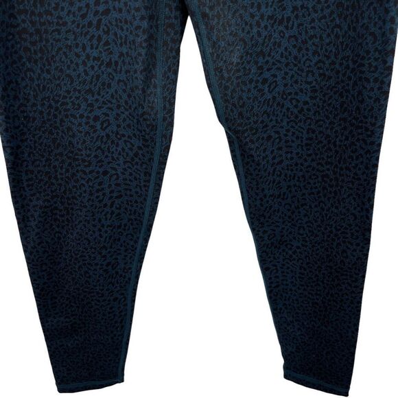 Sweaty Betty Leggings Women's Mediuml Black Blue Leopard Print Full Length - Picture 7 of 13